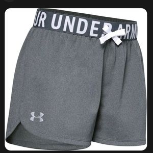 Under Armour Girls Play Up Solid Workout Gym Shorts Size YXL